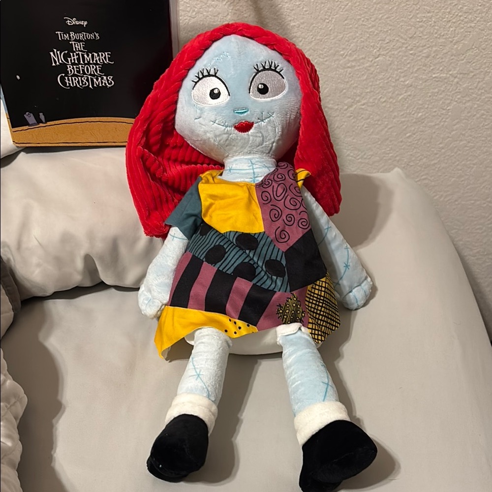 Disney Sally Plush with Red Hair and Patchwork Dress